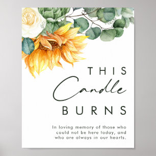 Poster Tournesol de Campagne Audacieux Ce Bougeoir Brûl