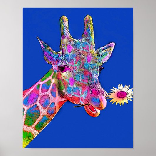 Poster Tournesol de la Giraffe colorée (Devant)