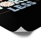 Poster Tournesol de motivation Priez plus Inquiétez moins (Coin)