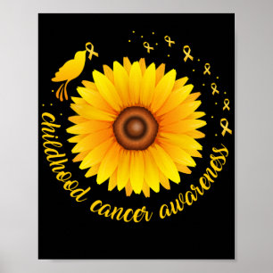 Poster Tournesol de sensibilisation au cancer chez les en