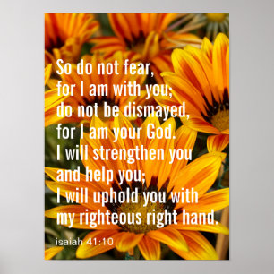 Poster Tournesol de verset biblique personnalisé d'inspir