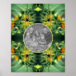 Poster Tournesol Dépliant Cadre Créer Votre Propre Photo