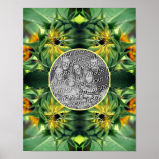 Poster Tournesol Dépliant Cadre Créer Votre Propre Photo