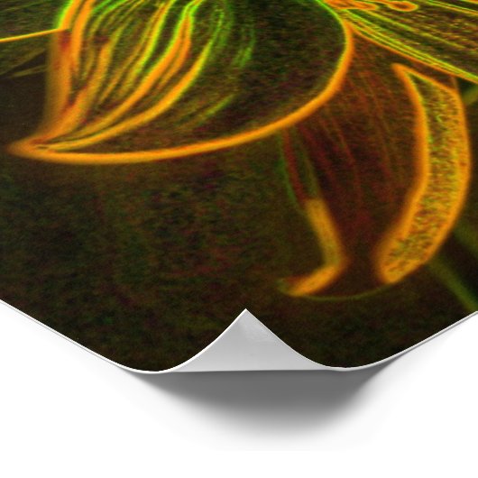 Poster Tournesol électrique Abstrait (Coin)