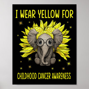 Poster Tournesol éléphant que je porte pour la jaunisse d