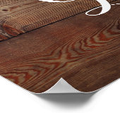 Poster Tournesol et Rose Rustique Mariage SIgn (Coin)