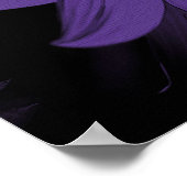Poster Tournesol Fleur Violet Abstrait (Coin)