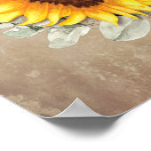 Poster Tournesol Floral Vert Abee Inspiration (Coin)