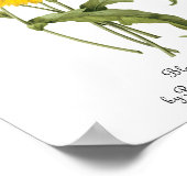 Poster Tournesol floral vintage de Redoute (Coin)