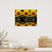 Poster Tournesol géant, fleurs jaunes motif (Cuisine)