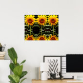 Poster Tournesol géant, fleurs jaunes motif (Bureau à domicile)