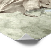 Poster Tournesol géant jaune Pastel Chic Vintage antique (Coin)