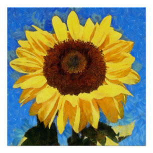 Poster Tournesol gras et brillant