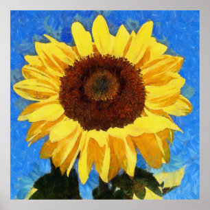 Poster Tournesol gras et brillant