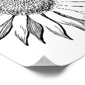 Poster Tournesol illustré (Coin)