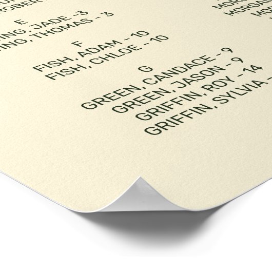 Poster Tournesol Mariage Forêt Carte de siège vert (Coin)