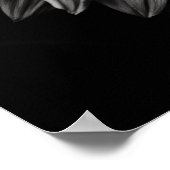 Poster Tournesol noir et blanc (Coin)