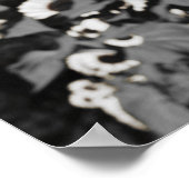 Poster Tournesol noir et blanc (Coin)