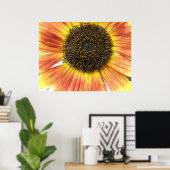Poster Tournesol orange (Bureau à domicile)