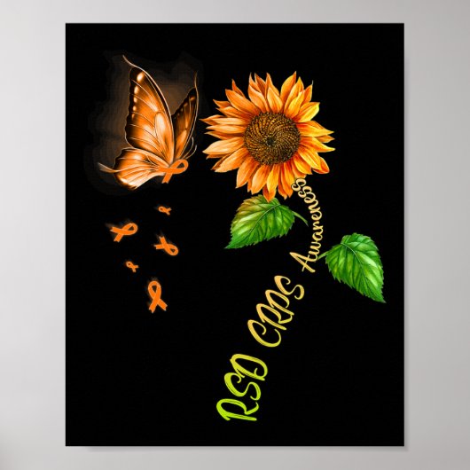 Poster Tournesol papillon RSD Sensibilisation aux SPRC (Devant)