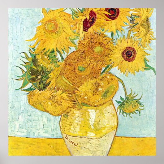Poster tournesol par Vincent Van Gogh, post impressionnis (Devant)