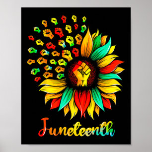 Poster Tournesol Première Junte 19e Histoire des Noirs Af