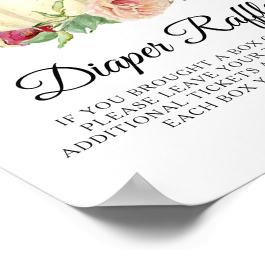 Poster Tournesol Rouge rose Citrouille de fleurs Raffin (Coin)