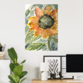 Poster tournesol rustique (Bureau à domicile)