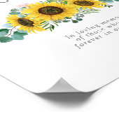 Poster Tournesol Rustique Cette Bougie Brûle Signe de Mém (Coin)