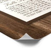 Poster Tournesol rustique et Mariage de bois Brown (Coin)