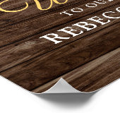 Poster Tournesol rustique Mariage de la grange (Coin)