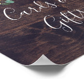 Poster Tournesol Rustique | Panneau en Bois Cartes et Cad (Coin)