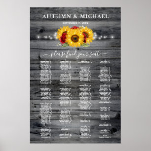 Poster Tournesol Rustique Rouge Rose Mariage Cartes de si