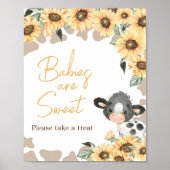 Poster Tournesol Saint Vache Baby shower Les bébés sont d (Devant)
