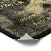 Poster Tournesol Sepia Vintage Antique Ephemera Texture (Coin)