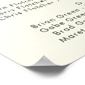 Poster Tournesol | Siège alphabétique jaune (Coin)