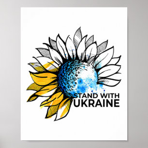 Poster Tournesol Stand With Ukraine - Ukraine Fort Clot