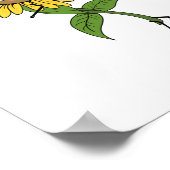 Poster Tournesol, thème floral (Coin)