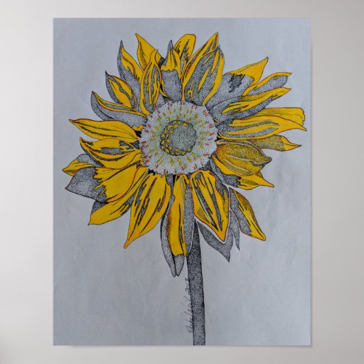 Poster Tournesol, tournesol, Fleur Jaune, Art Jaune (Devant)