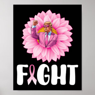 Poster Tournesol Trump Lutte Contre Cancer Sein Sensibili