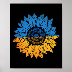 Poster Tournesol Ukraine Drapeau Ukrainien Avec L'Ukraine