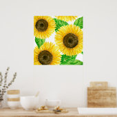 Poster Tournesols aquarelle (Cuisine)