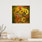 Poster Tournesols Dans Le Vase De Tournesol - Poster/Impr (Cuisine)