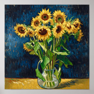 Poster Tournesols dans un vase d'après Van Gogh
