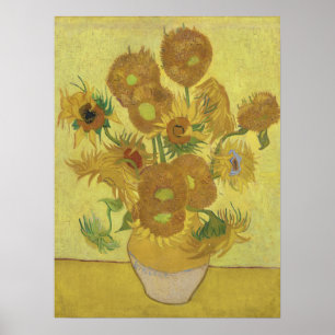 Poster Tournesols de Van Gogh - Jaune vibrant sur jaune