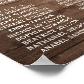 Poster Tournesols en bois rustique Carte de sièges Bourgo (Coin)