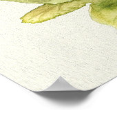 Poster Tournesols jaunes peints à la main hydre pourpre (Coin)