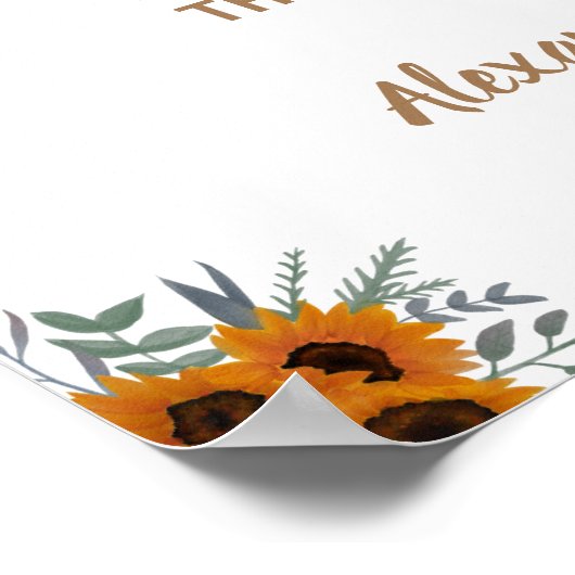 Poster Tournesols verdure Choisissez un siège et non un M (Coin)