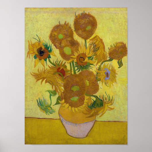 Poster Tournesols, Vincent van Gogh, 1889 (Devant)