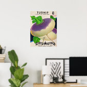 Poster Tournips de paquets de semences des années 1950 (Bureau à domicile)